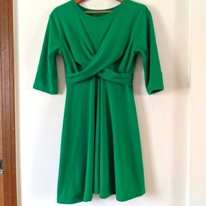 Miaopu - Green Fit & Flare Dress - Size S